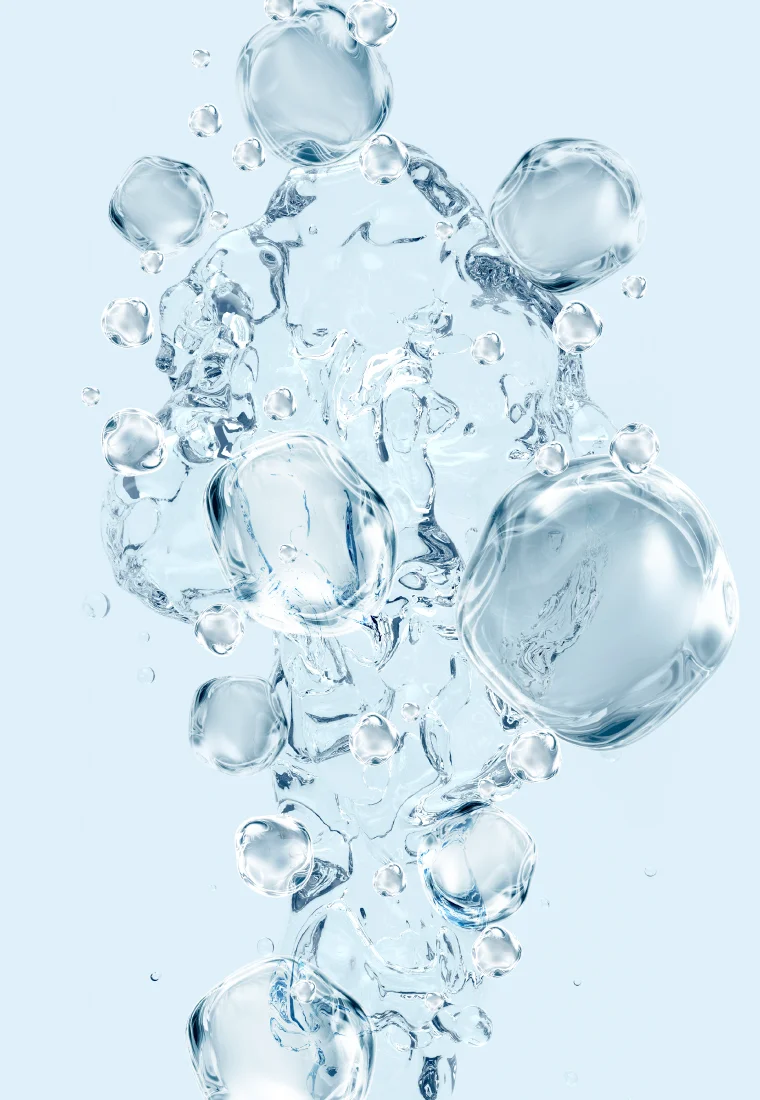 水中の気泡・保湿イメージ