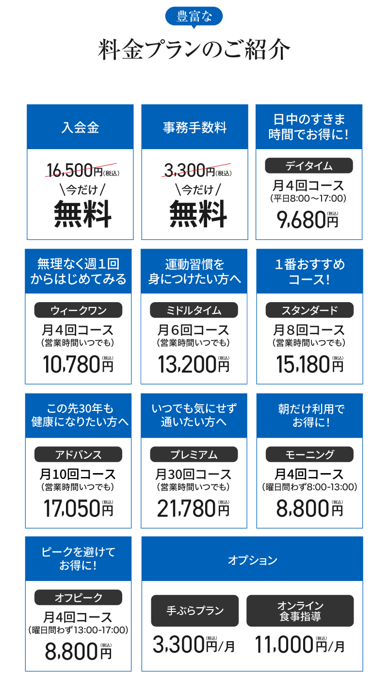 料金プランのご紹介