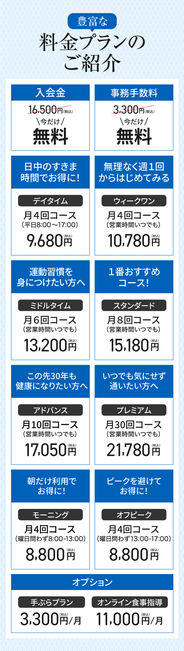 料金プランのご紹介