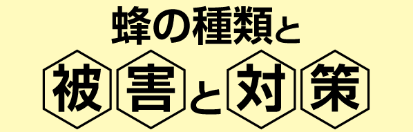 蜂の種類と被害と対策