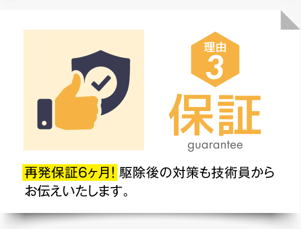 理由３保証！