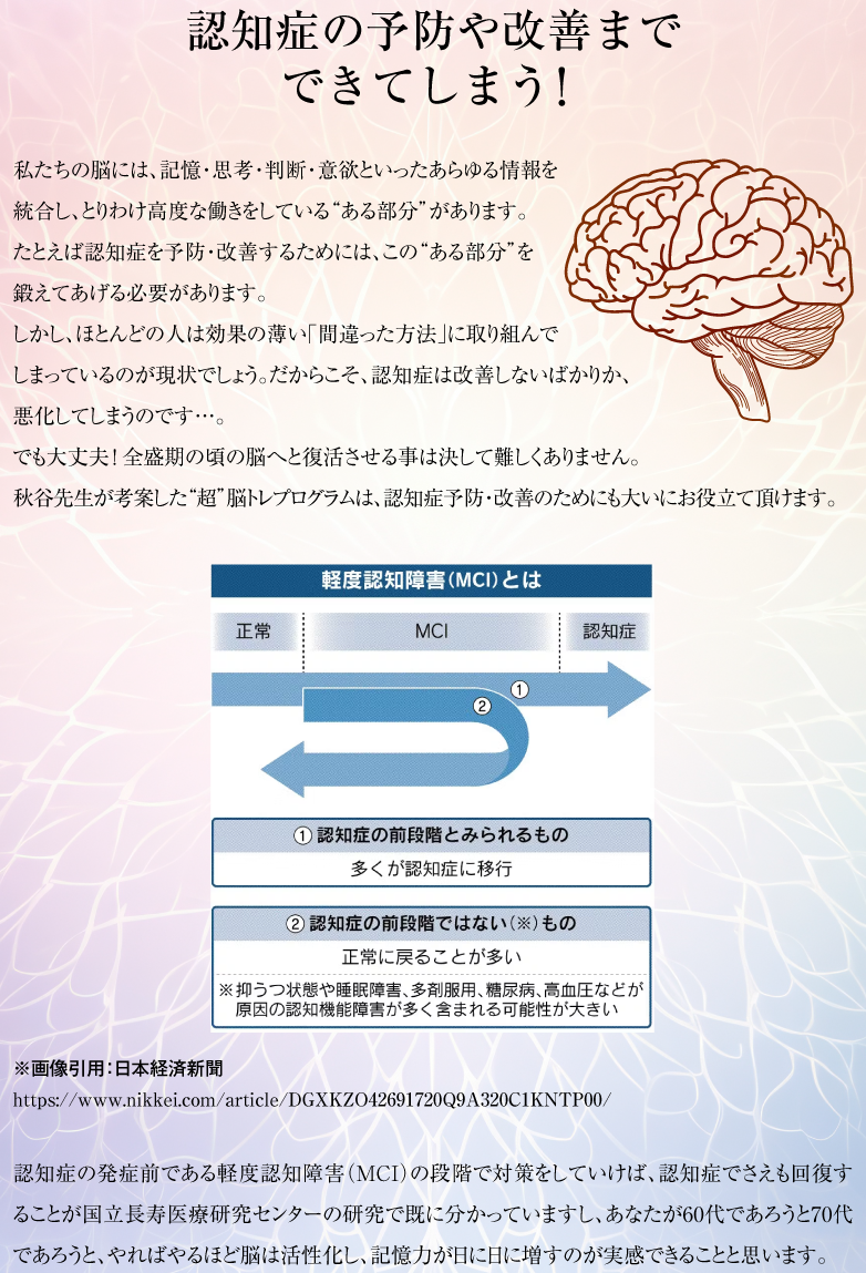 認知症の予防や改善までできてしまう！